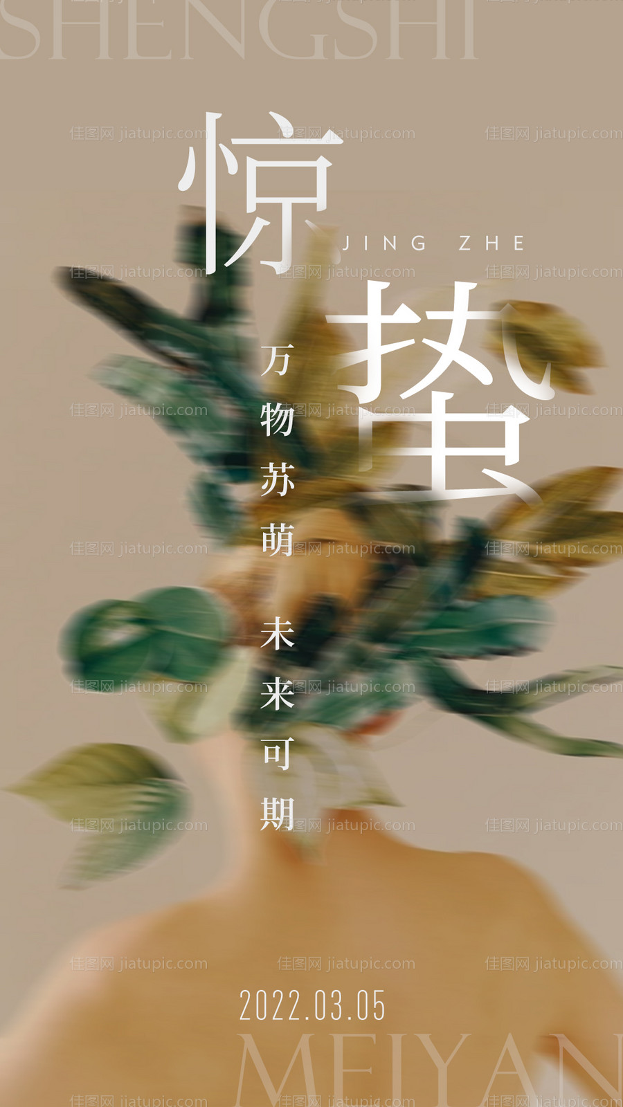 美业惊蛰节气海报-源文件