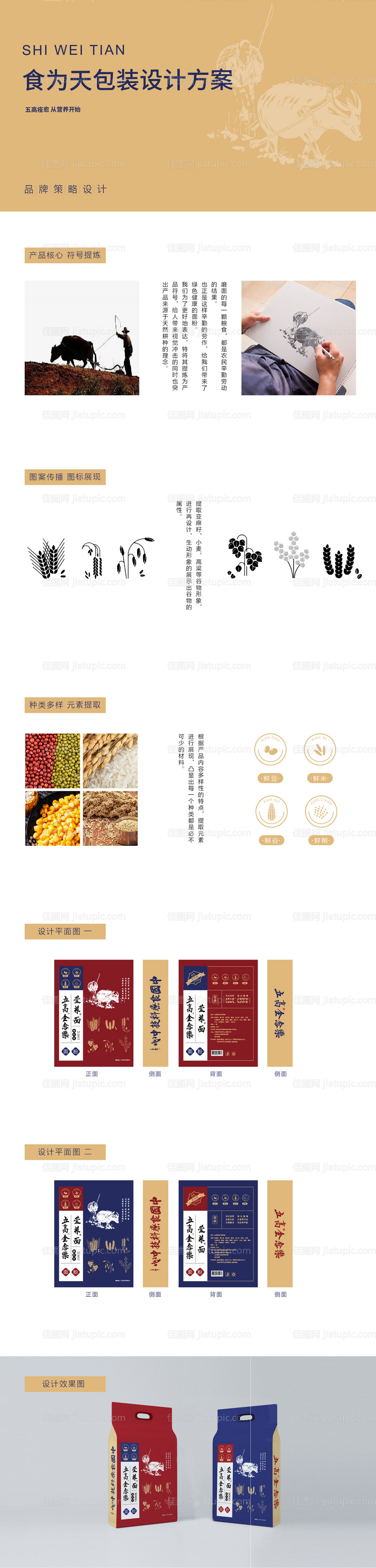 面粉米面手提袋包装设计-源文件