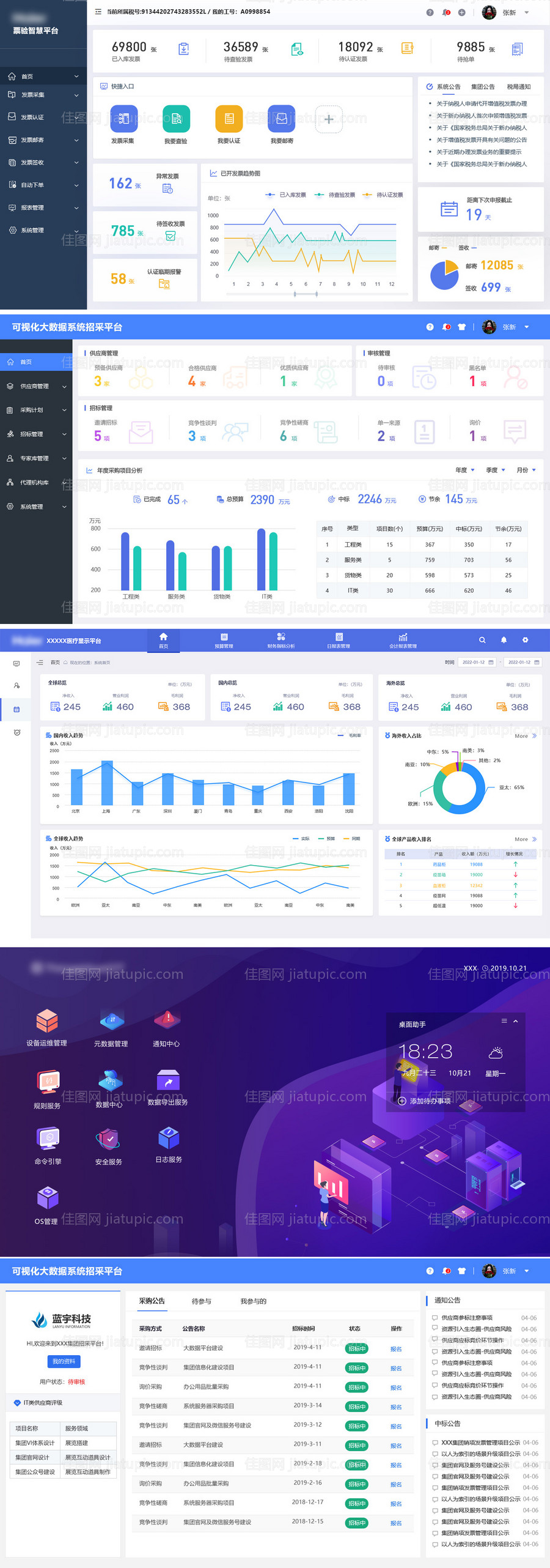 后台管理系统首页汇总-源文件