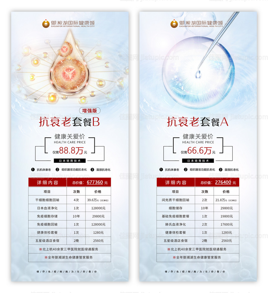 生物细胞抗衰老套餐系列海报-源文件