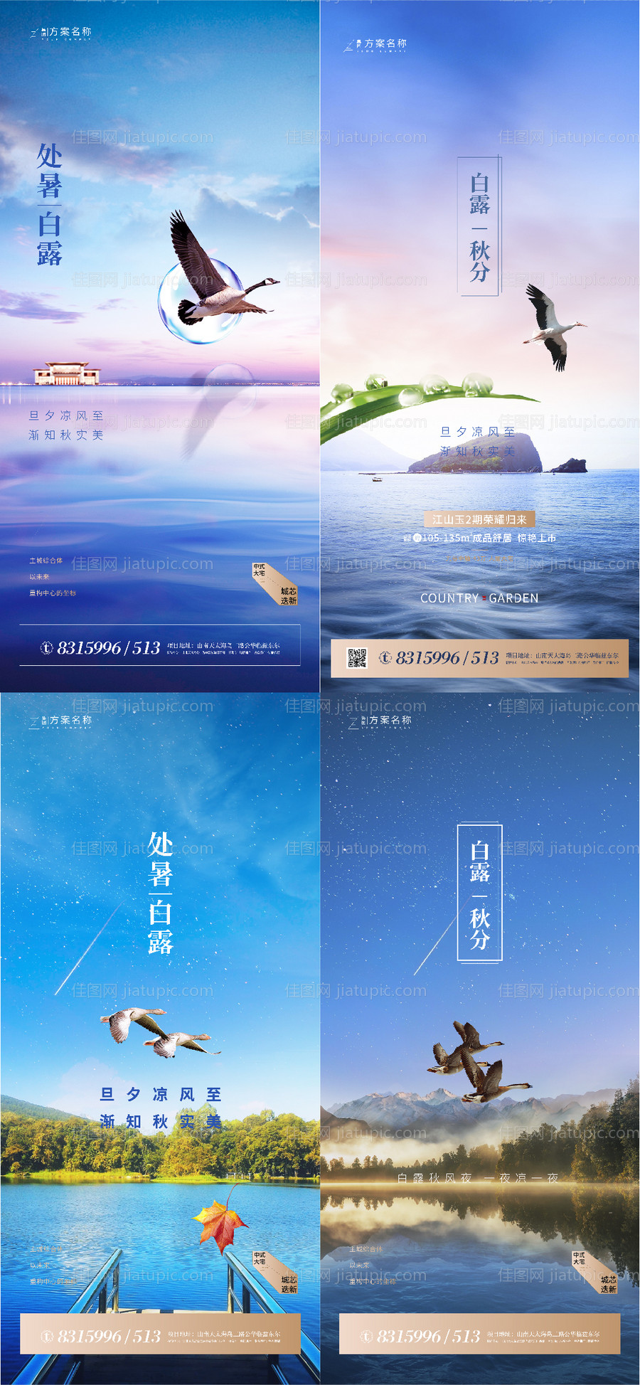 白露秋分节气系列海报-源文件