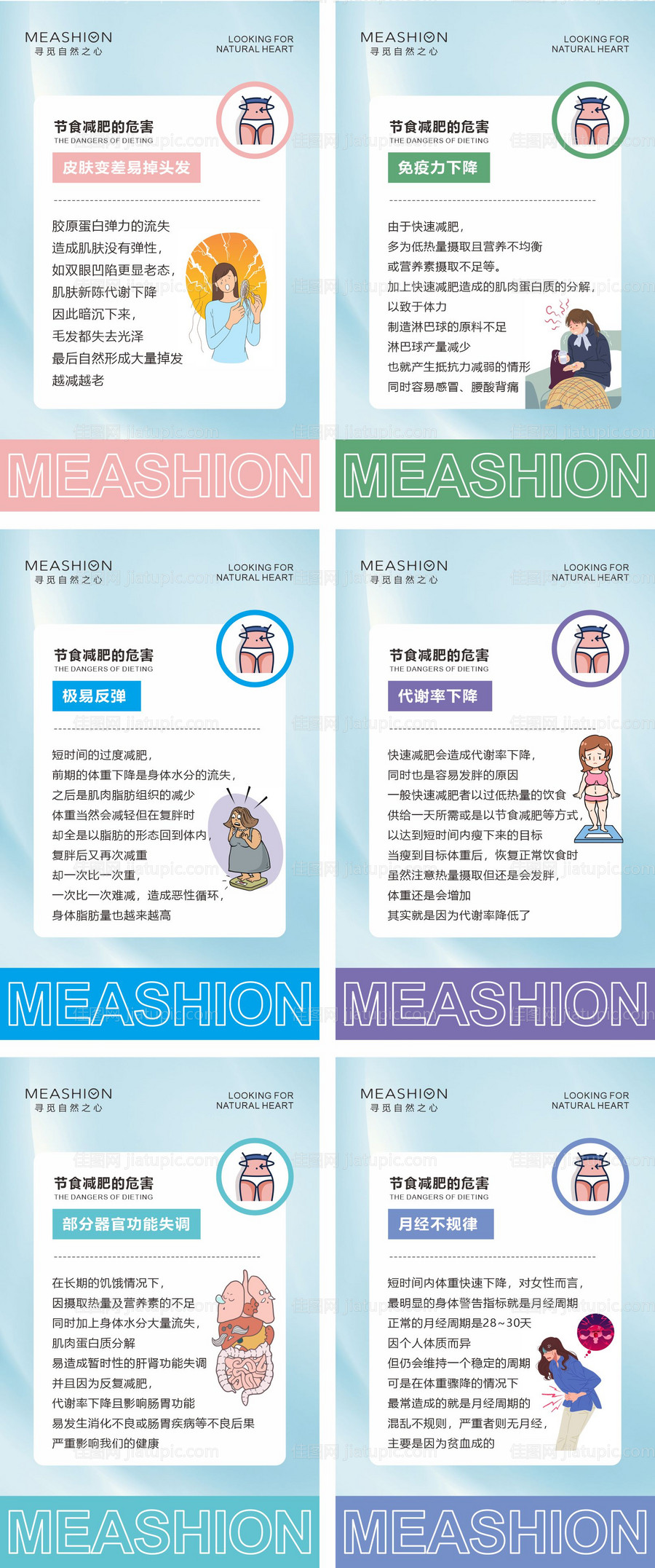 减肥小知识系列海报-源文件