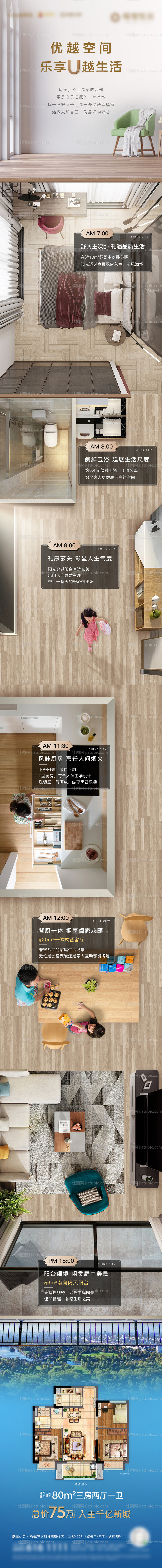 房地产项目户型产品介绍长图海报-源文件