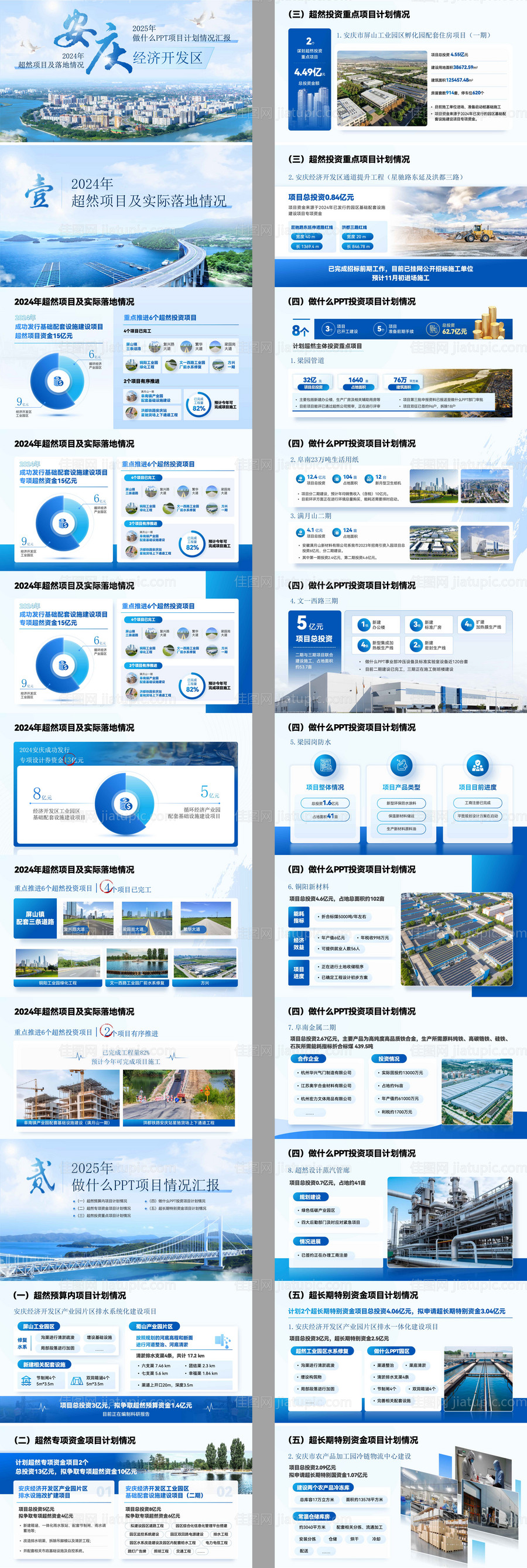 蓝色项目汇报工作总结企业介绍年终总结-源文件