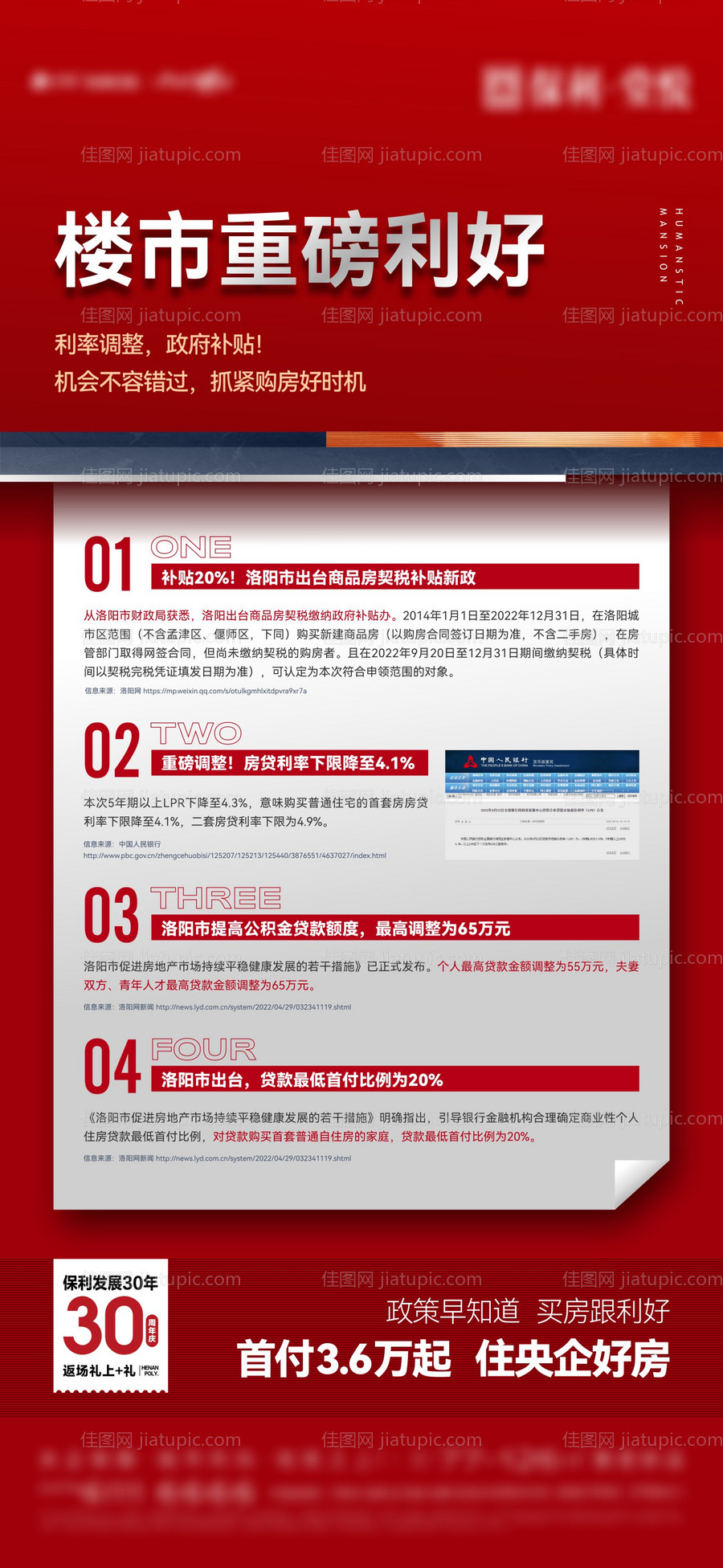 地产楼市政策利好单图-源文件